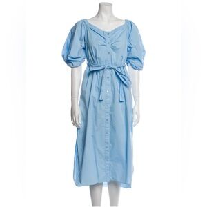 STAUD Off the Shoulder Midi Dress